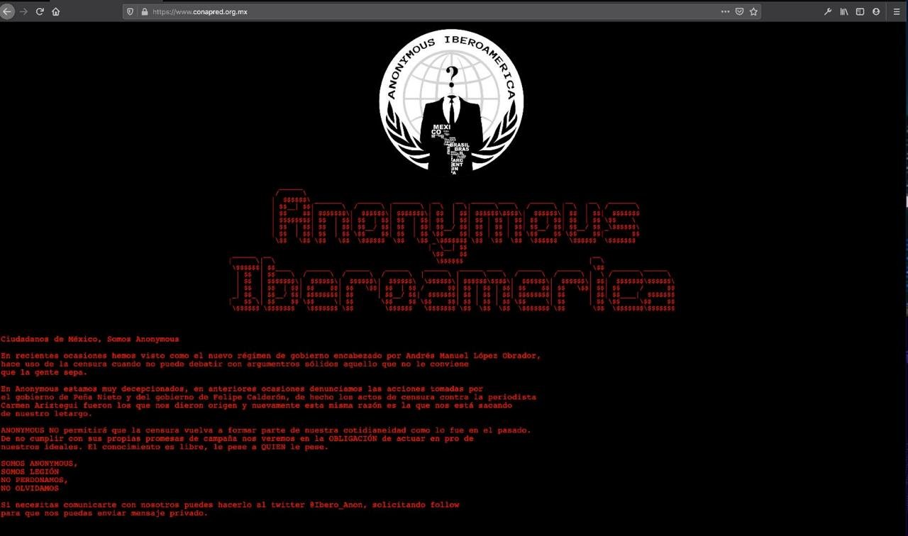 ¡Anonymous hackea al CONAPRED!